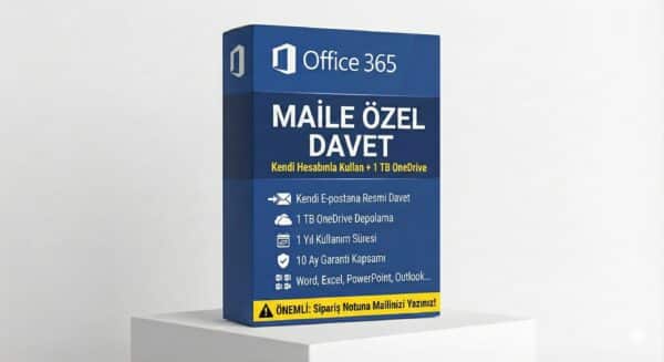 Office 365 | Kendi Mailinize Davet | 1 TB OneDrive | 1 Yıl Erişim